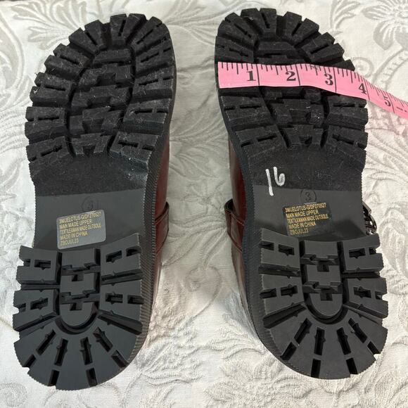 DAISY FUENTES Youth Girls Mary Jane Loafer Burgundy Sz 3 Preppy Dark Fairy Core - Picture 7 of 8